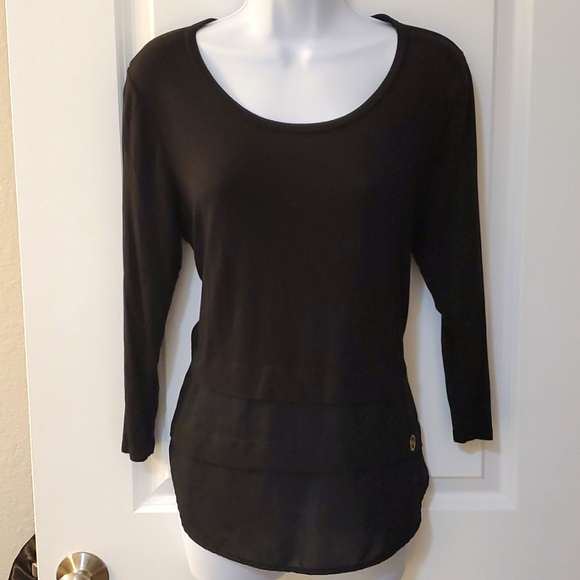 Michael Kors Black Layered Top - Picture 1 of 7